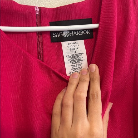 Vintage Fuchsia Pink Sleveless Round Neck Barbie Maxi Dress - Size Medium - Picture 5 of 7